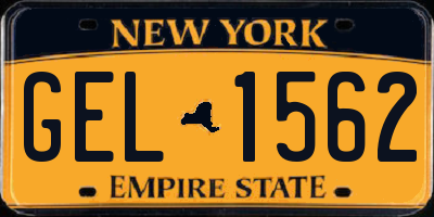 NY license plate GEL1562