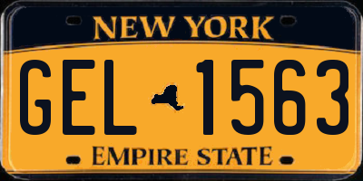 NY license plate GEL1563