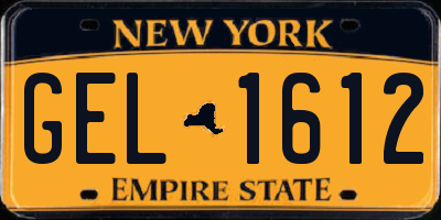 NY license plate GEL1612
