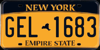 NY license plate GEL1683