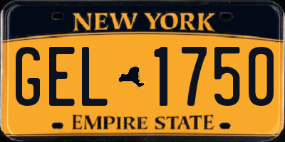 NY license plate GEL1750