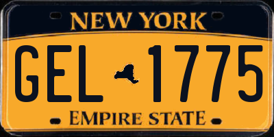 NY license plate GEL1775