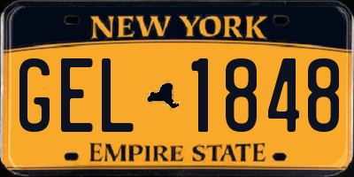 NY license plate GEL1848