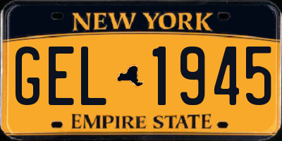 NY license plate GEL1945