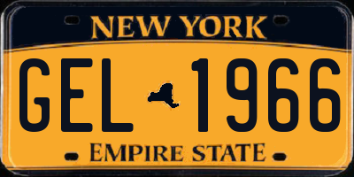 NY license plate GEL1966