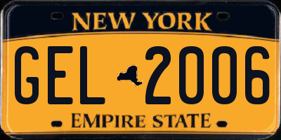 NY license plate GEL2006