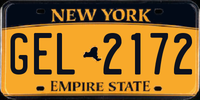 NY license plate GEL2172