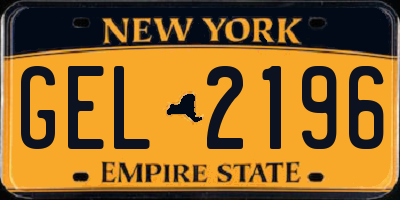NY license plate GEL2196