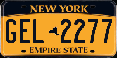 NY license plate GEL2277
