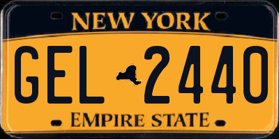 NY license plate GEL2440