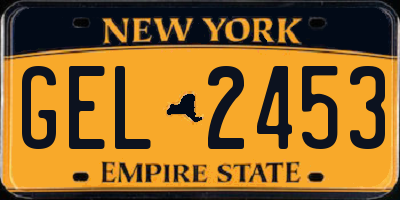 NY license plate GEL2453