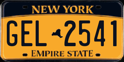 NY license plate GEL2541