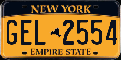 NY license plate GEL2554