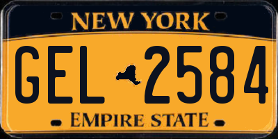 NY license plate GEL2584