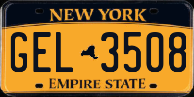 NY license plate GEL3508