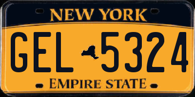 NY license plate GEL5324