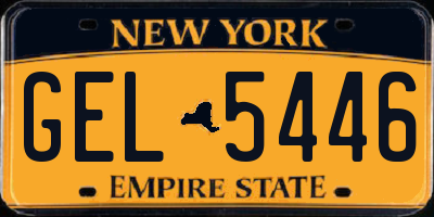 NY license plate GEL5446