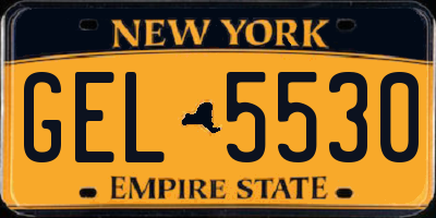NY license plate GEL5530