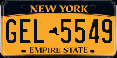 NY license plate GEL5549