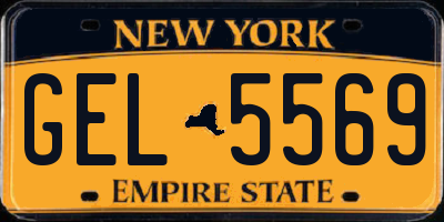 NY license plate GEL5569