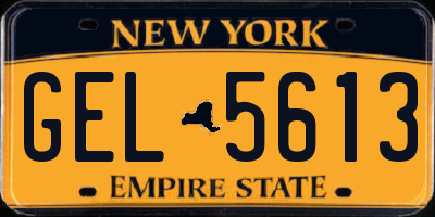 NY license plate GEL5613