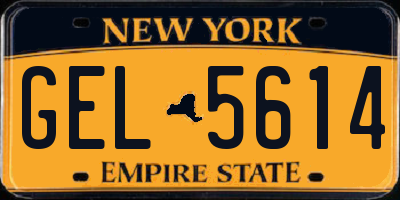 NY license plate GEL5614