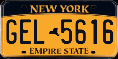 NY license plate GEL5616