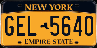 NY license plate GEL5640