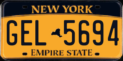 NY license plate GEL5694