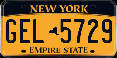 NY license plate GEL5729