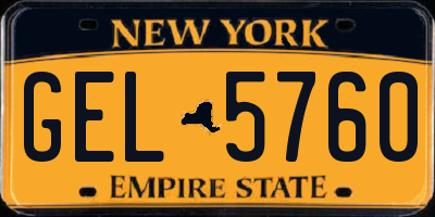 NY license plate GEL5760