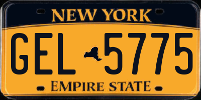 NY license plate GEL5775
