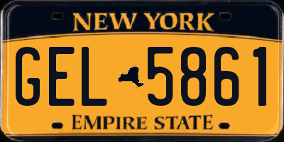 NY license plate GEL5861