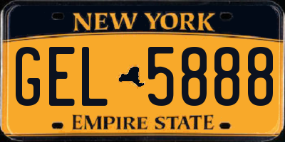 NY license plate GEL5888