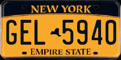 NY license plate GEL5940