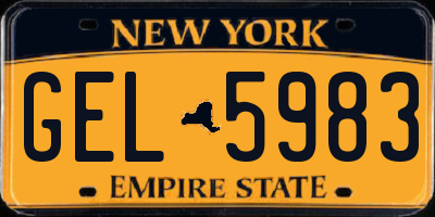 NY license plate GEL5983