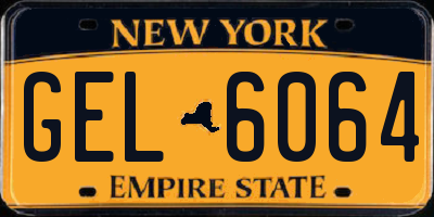 NY license plate GEL6064