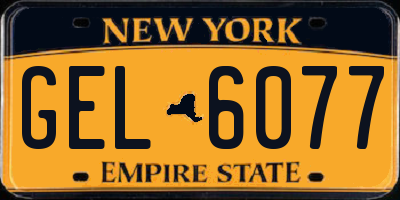 NY license plate GEL6077