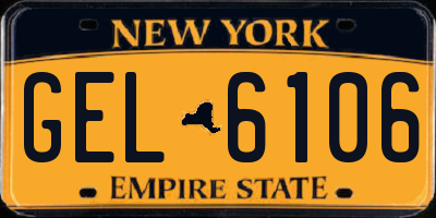 NY license plate GEL6106