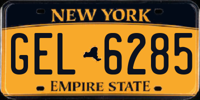 NY license plate GEL6285