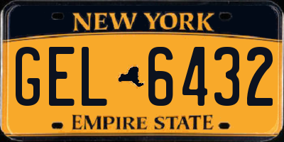 NY license plate GEL6432