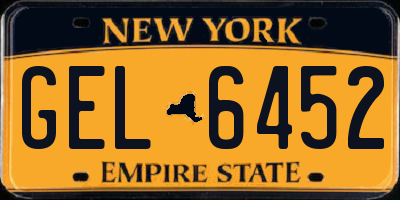 NY license plate GEL6452
