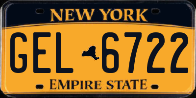 NY license plate GEL6722