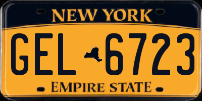 NY license plate GEL6723
