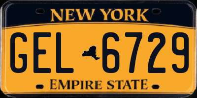 NY license plate GEL6729
