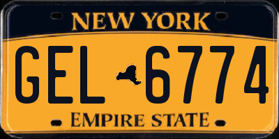 NY license plate GEL6774