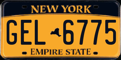 NY license plate GEL6775
