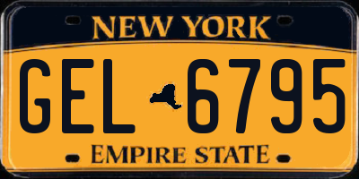 NY license plate GEL6795