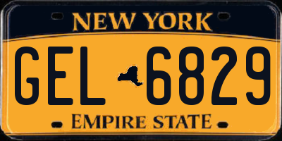 NY license plate GEL6829
