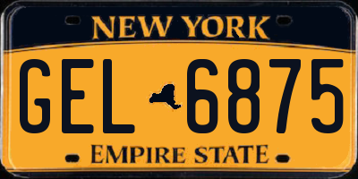 NY license plate GEL6875